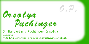 orsolya puchinger business card